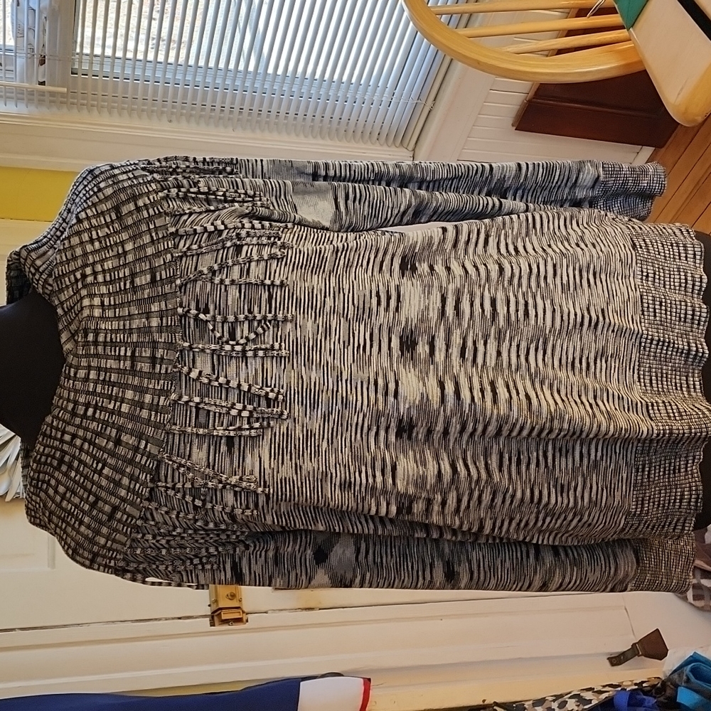Womens ruffled neck sweater by Ashley & Rob size is large
